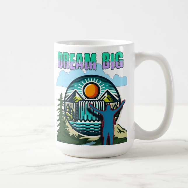 Dream Big Coffee Mug - Xícara de Cotação Inspirado (Direita)