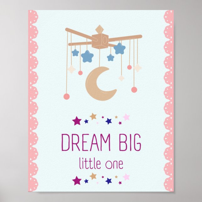 Dream big kids room decor Poster (Frente)