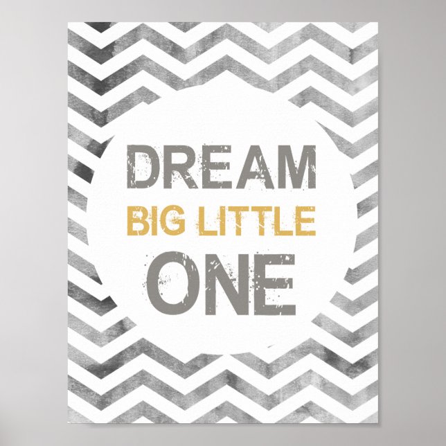 Dream big little one, Safari, Boy's room poster (Frente)