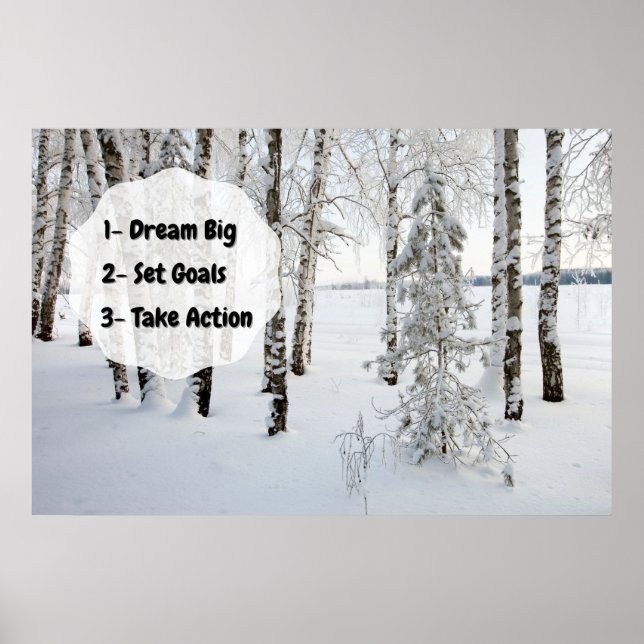 "Dream Big", Poster de Wall Art Inspiracional (Frente)