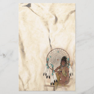 Dream Catcher Indian Maiden National American Stat