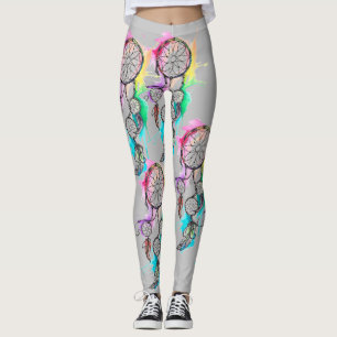 Dream Catcher Splash Paint Art Leggings