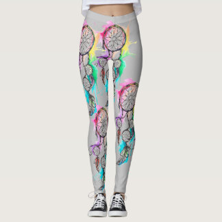 Dream Catcher Splash Paint Art Leggings