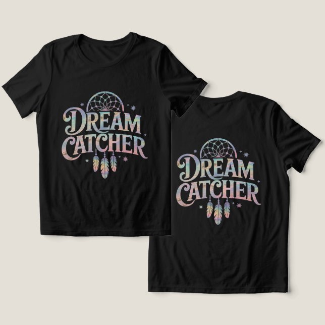 Dream Catcher - Texto Holográfico Iridescente (Design Frente e Verso)
