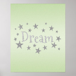 Dream Green com Poster Silver Glitter