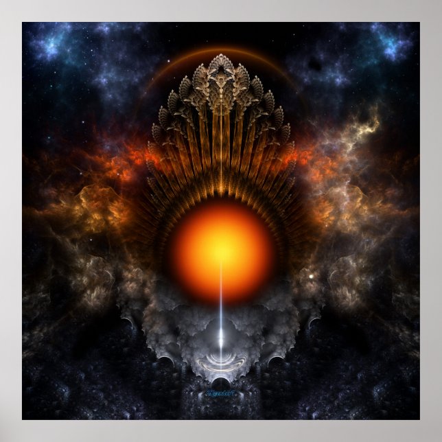 Dream Orb Fractal Art Poster (Frente)