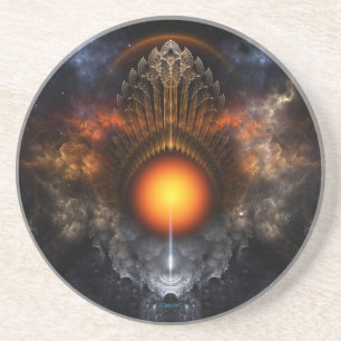 Dream Orb Fractal Art Sandstone Porta copos