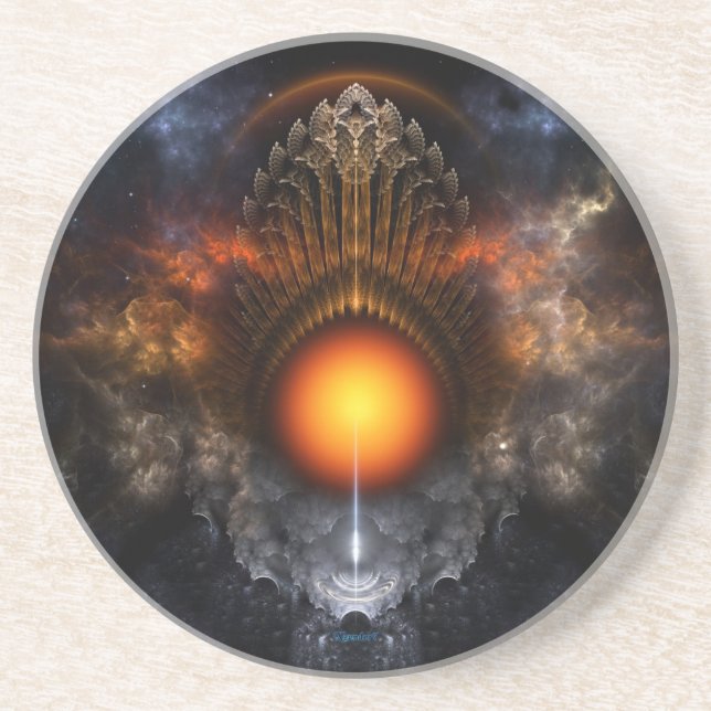 Dream Orb Fractal Art Sandstone Porta copos (Frente)
