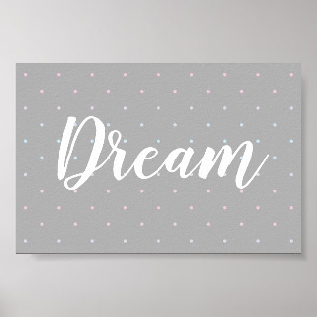 Dream Pastel Dot Pattern Poster (Frente)