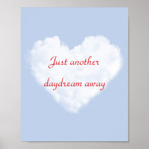 Dream Poster com Fundo de Nuvem e Texto Vermelho