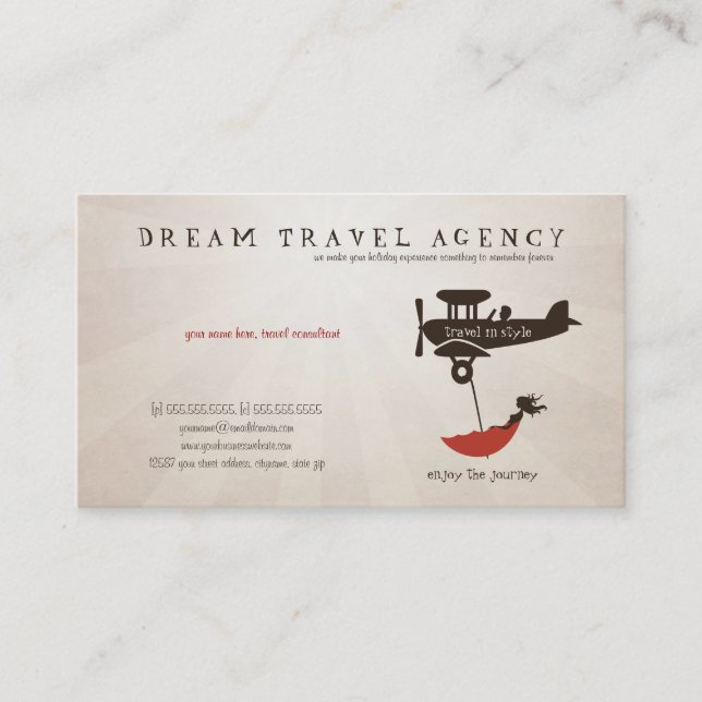 Dream Viagem Agency cartão de visita (Frente)