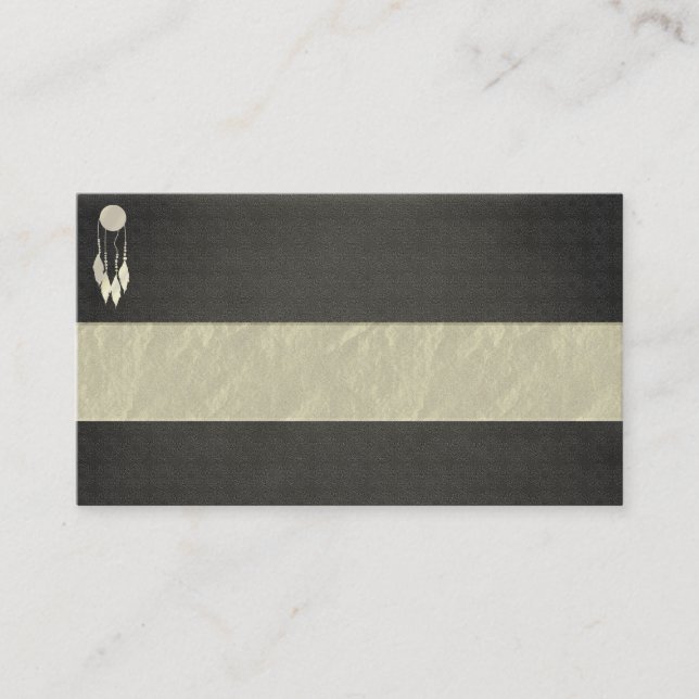 dreamcatcher, ouro, nativo americano, cartões de (Frente)