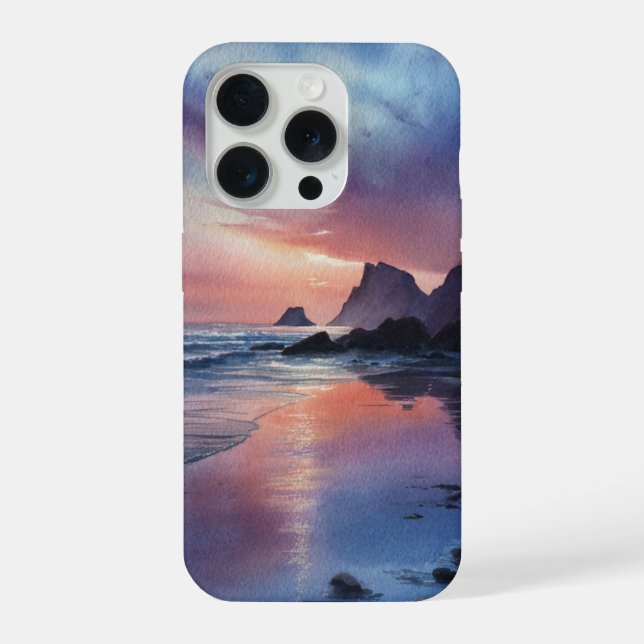 Dreamscape Coastal Sunset Cover iPhone 15  (Verso)