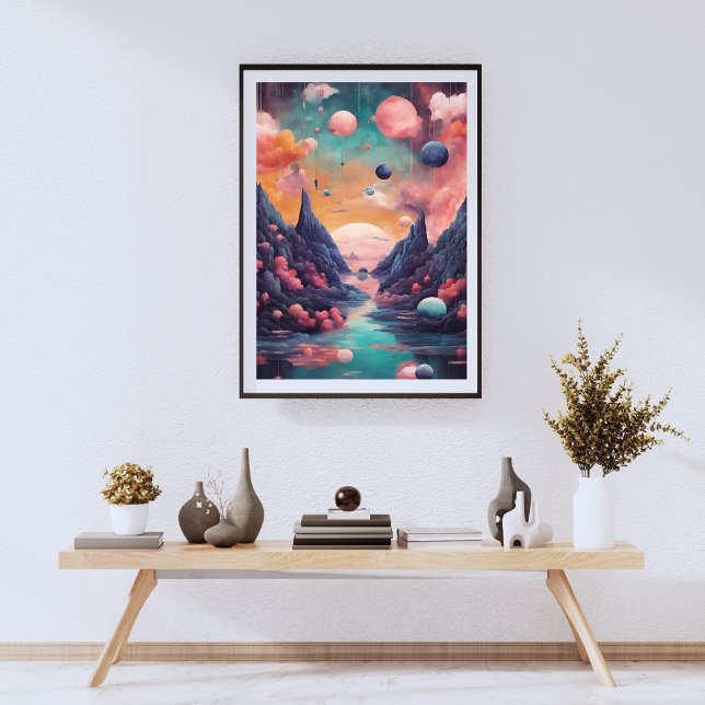 Dreamscape Landscape Surrealism Impressão (Dreamy Landscape Surrealism Print Poster)