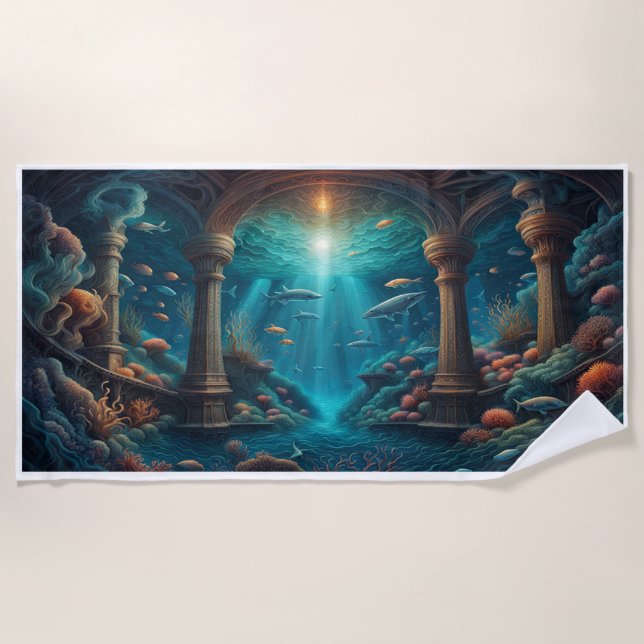 Dreamscapes Aquáticos: toalha de praia de outro mu (Frente)