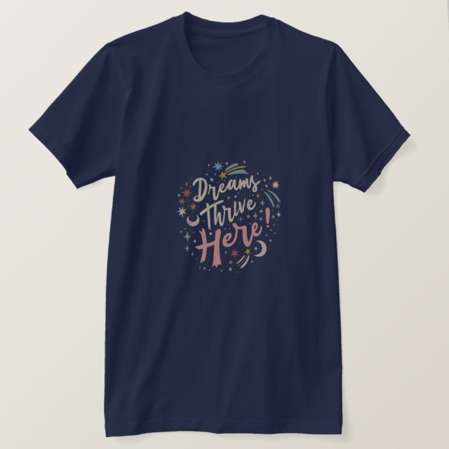 Dreamscapes: Onde Sonhos Florescem Camisa (Frente do Design)