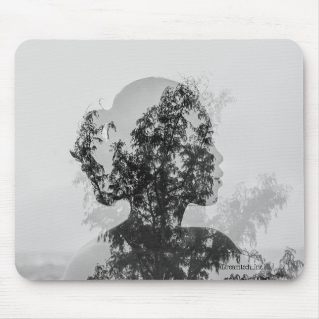 Dreamtech_Inc: Mousepad Minimalista Preto e Branco (Frente)