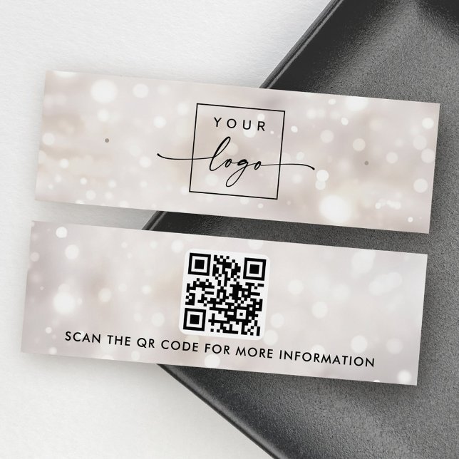 Dreamy bokeh glitter light earing display card (Dreamy bokeh glitter lights earring display card)