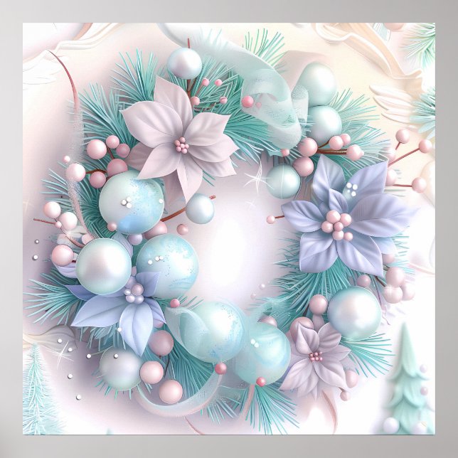 Dreamy Christmas Wreath Poster (Frente)
