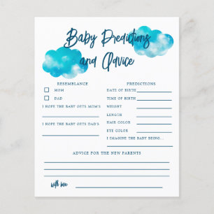 Dreamy Cloud Boy Predictions & Advice Card