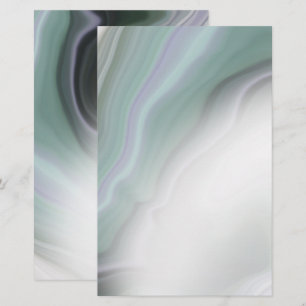 Dreamy Dusty Sage Agate Stationery