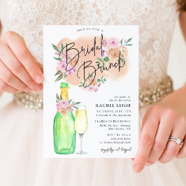 Dreamy Floral Bridal Champagne Convite Brunch
