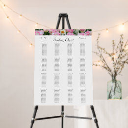 Dreamy Floral Wedding Seating Chart