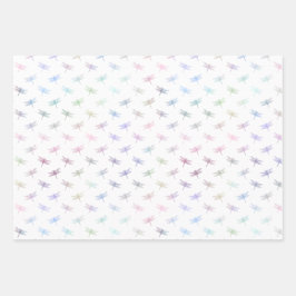Dreamy Mint Aqua Purple Pink Dragonflies
