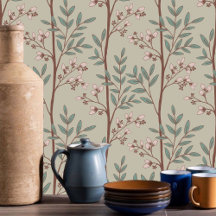 Dreamy Petals em Branches XL verde rosa bege