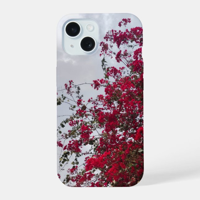  Dreamy Red Bougainvillea Floral Photography iPhon (Verso)