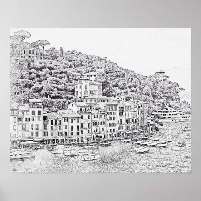 Dreamy Romantic Portofino, Itália Poster (Frente)