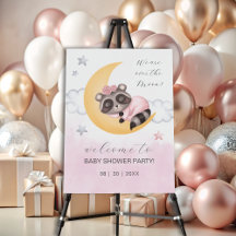 Dreamy sobre o Chá de fraldas Moon Raccoon Girl