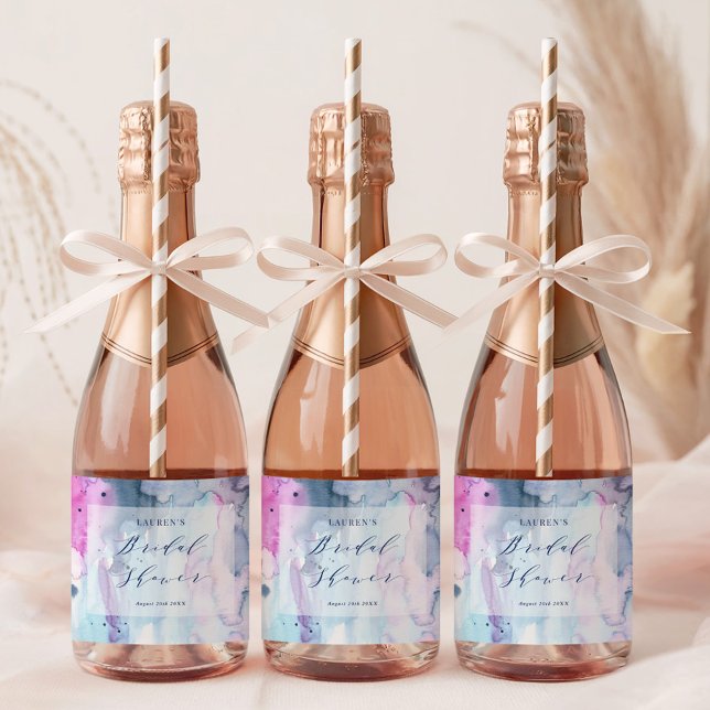 Dreamy Spring Bridal Shower Mini Wine Labels (Criador carregado)