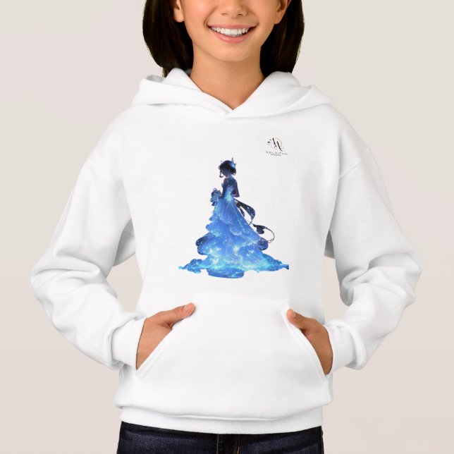 Dreamy Starry Glow Hoodie - Elegância Eetérea (Frente)