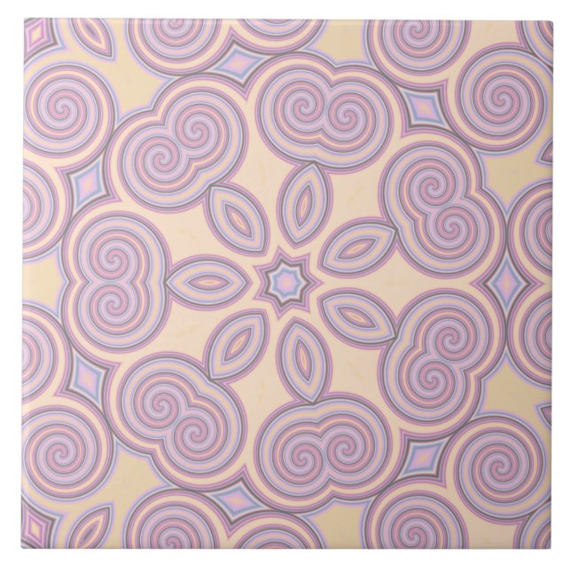 Dreamy Swirls - Padrão Psicodélico Pastel (Frente)
