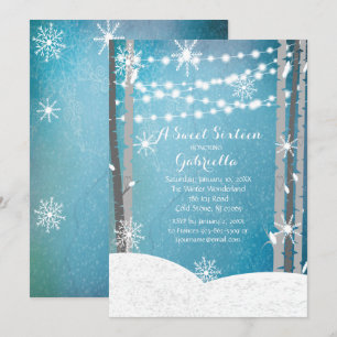 Dreamy Woodland Forest Sweet16 Convite de Anivers