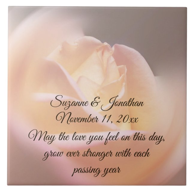 Dreamy Yellow Rose Flower Personalized Wedding (Frente)