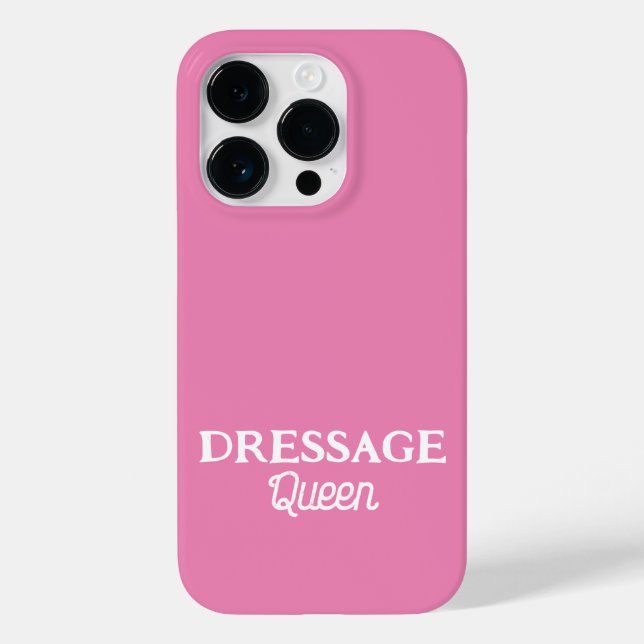 Dressage Queen Cute Pink Script Equestre (Verso)