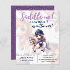 Dressage Rider Baby Girl Chá Rider a caminho