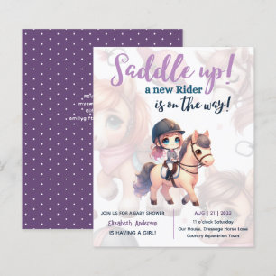 Dressage Rider Baby Girl Chá Rider a caminho