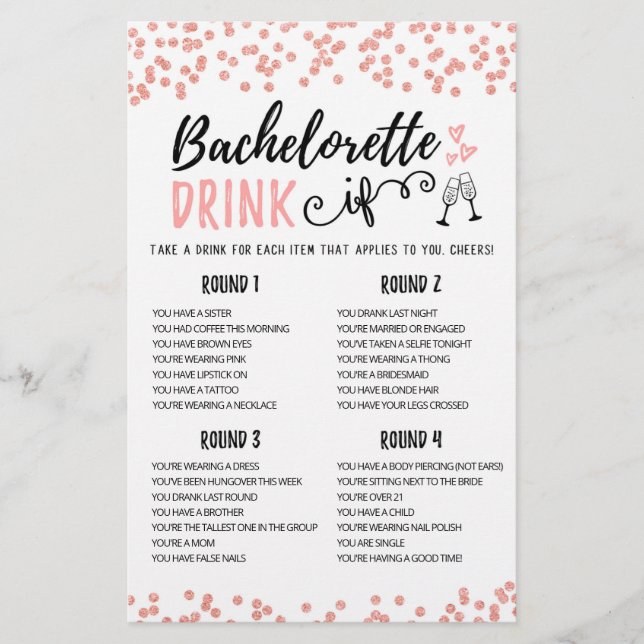 DRINK IF Bachelorette editável (Frente)