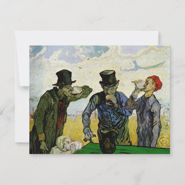 Drinkers por Vincent van Gogh Convite (Frente)