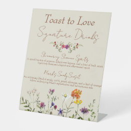 Drinks de Assinatura de Casamento de Flores Selvag