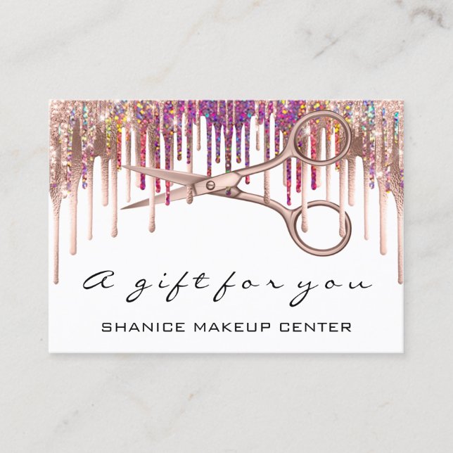 Drips De Tesoura De Hairdresser De Certificado De  (Frente)