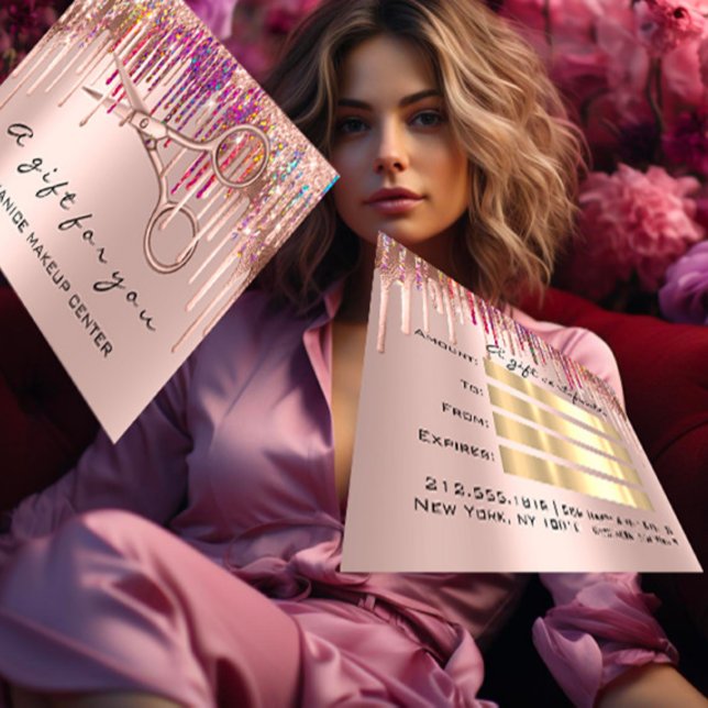 Drips Holográficos De Hairdresser De Certificado D (100 Gift Certificate Hairdresser Holograph Drips)