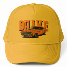 DRIVE – Boné de Carro Antigo Laranja