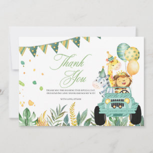 Drive By Safari Birthday Parade Cartões de agrade