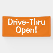 Drive-Thru Aberto! Banner