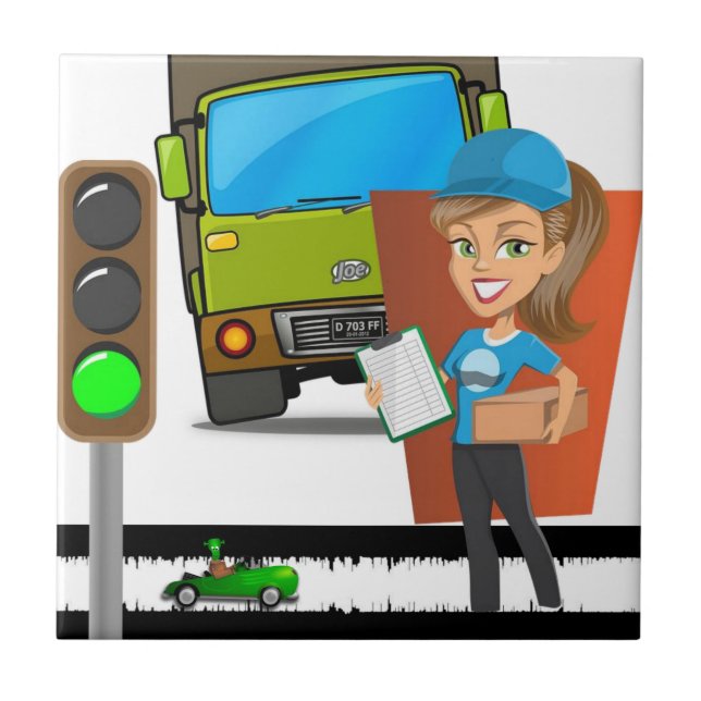 Driver de Entrega de Luz de Tráfego Branco de Azul (Frente)