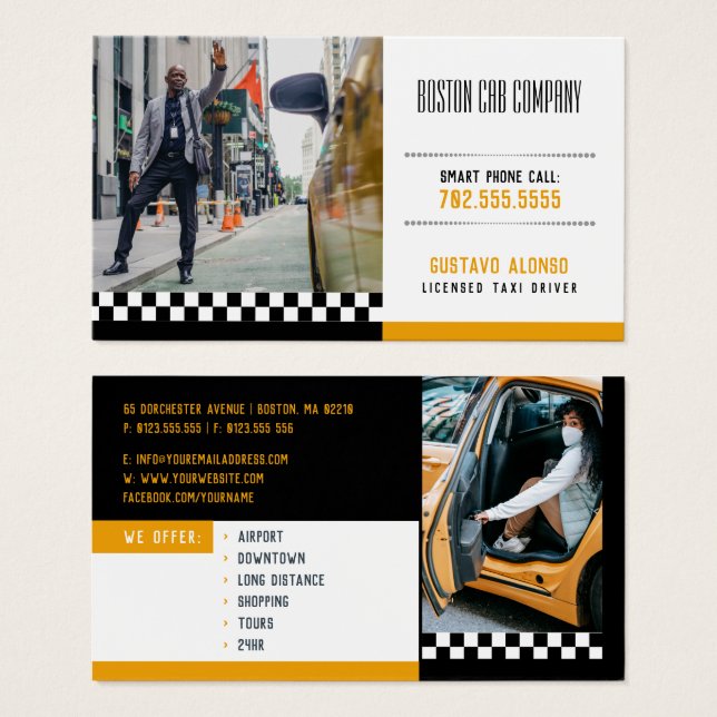 Driver de táxi | Empresa Cab (Frente & Verso)